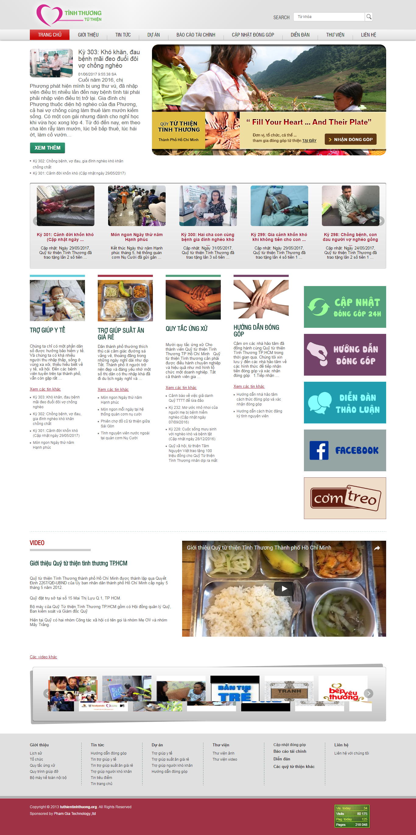 Thiết kế Web từ thiện chùa chiền tuthientinhthuong.org